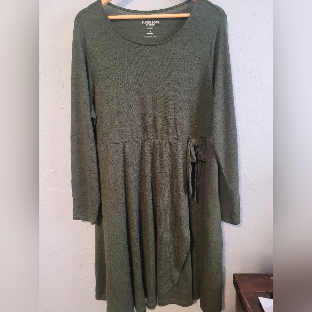 Dark Green Knit Dress
